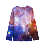 Light Stardust Galaxy Deep Space Print Long Sleeve Short Coat