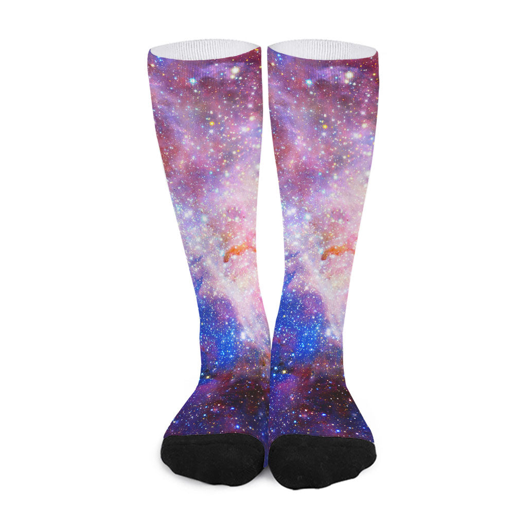 Light Stardust Galaxy Deep Space Print Long Socks