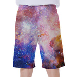 Light Stardust Galaxy Deep Space Print Men's Beach Shorts