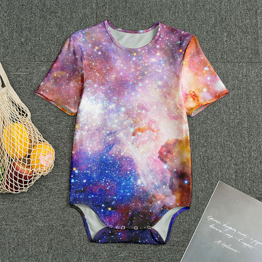 Light Stardust Galaxy Deep Space Print Men's Bodysuit