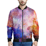 Light Stardust Galaxy Deep Space Print Men's Bomber Jacket