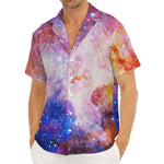Light Stardust Galaxy Deep Space Print Men's Deep V-Neck Shirt