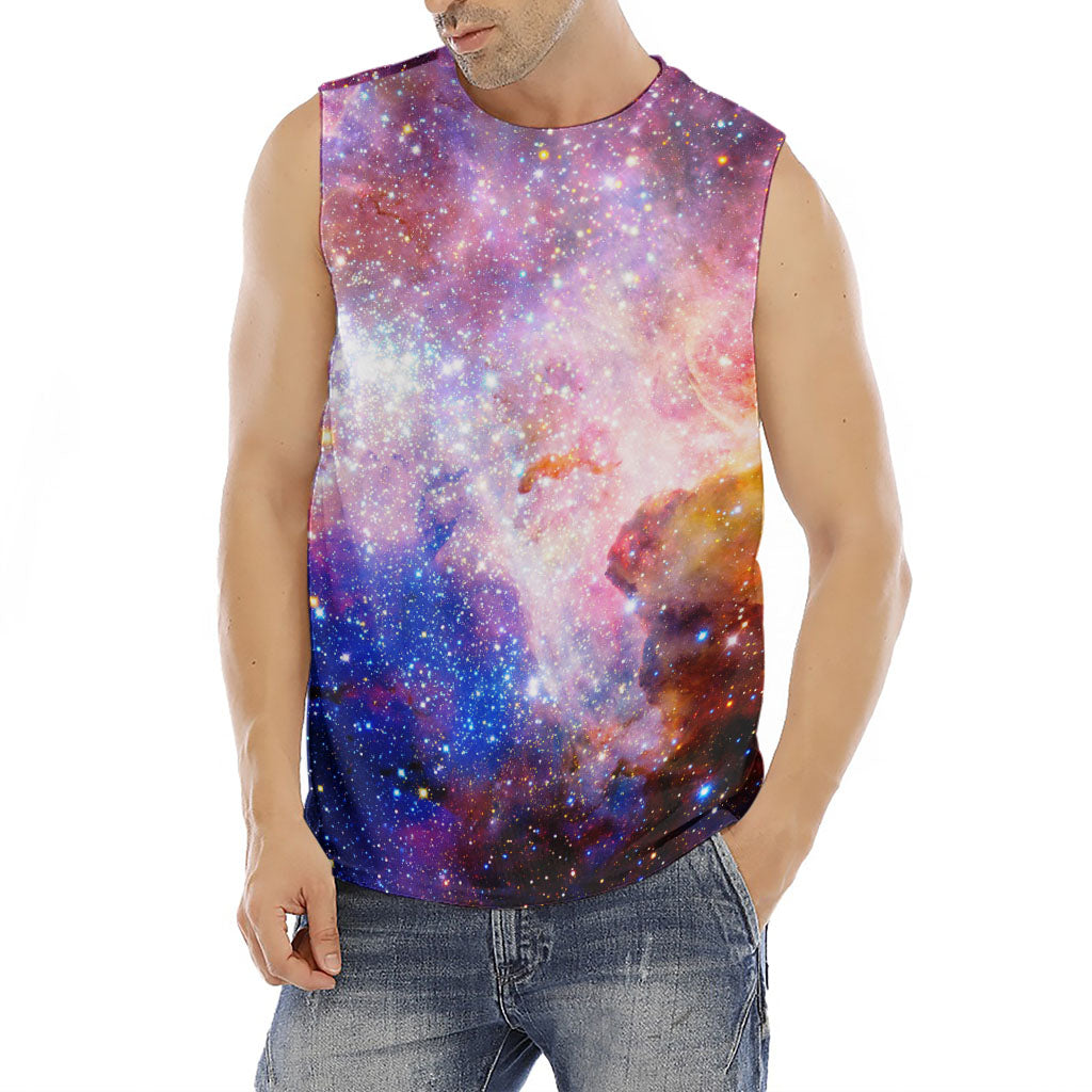 Light Stardust Galaxy Deep Space Print Men's Fitness Tank Top