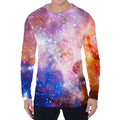 Light Stardust Galaxy Deep Space Print Men's Long Sleeve T-Shirt