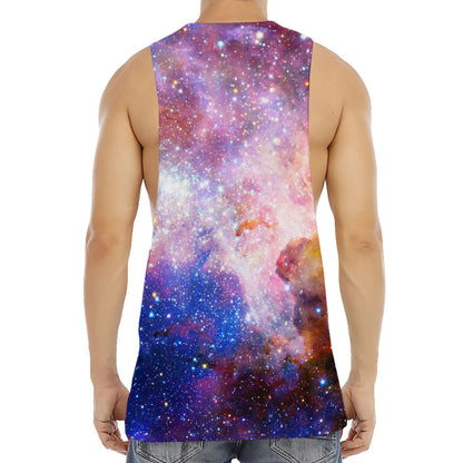 Light Stardust Galaxy Deep Space Print Men's Muscle Tank Top