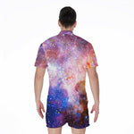 Light Stardust Galaxy Deep Space Print Men's Rompers