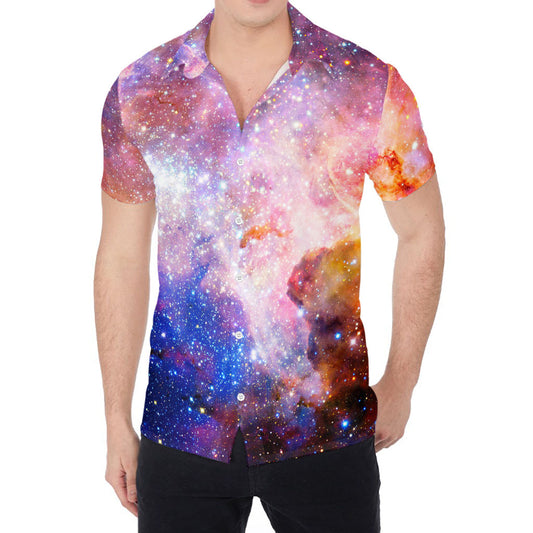 Light Stardust Galaxy Deep Space Print Men's Shirt