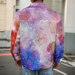 Light Stardust Galaxy Deep Space Print Men's Shirt Jacket