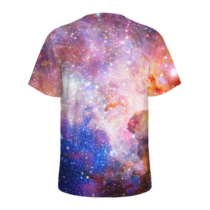 Light Stardust Galaxy Deep Space Print Men's Sports T-Shirt