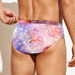 Light Stardust Galaxy Deep Space Print Men's Swim Briefs