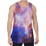 Light Stardust Galaxy Deep Space Print Men's Velvet Tank Top
