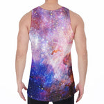 Light Stardust Galaxy Deep Space Print Men's Velvet Tank Top