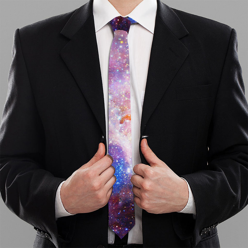 Light Stardust Galaxy Deep Space Print Necktie