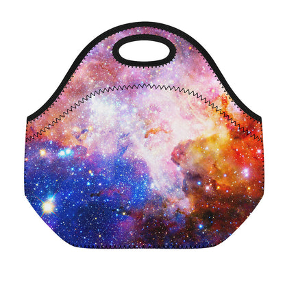 Light Stardust Galaxy Deep Space Print Neoprene Lunch Bag