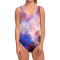 Light Stardust Galaxy Deep Space Print One Piece Swimsuit