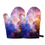 Light Stardust Galaxy Deep Space Print Oven Mitts