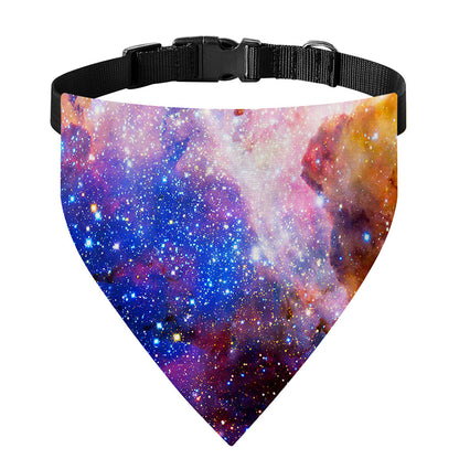 Light Stardust Galaxy Deep Space Print Over The Collar Dog Bandana