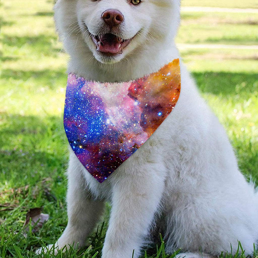 Light Stardust Galaxy Deep Space Print Over The Collar Dog Bandana