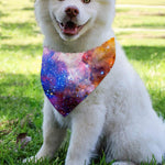 Light Stardust Galaxy Deep Space Print Over The Collar Dog Bandana
