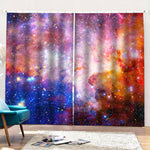 Light Stardust Galaxy Deep Space Print Pencil Pleat Curtains
