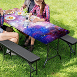 Light Stardust Galaxy Deep Space Print Picnic Table Cover