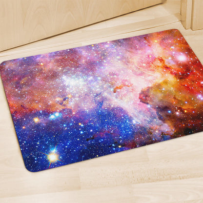 Light Stardust Galaxy Deep Space Print Polyester Doormat