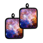 Light Stardust Galaxy Deep Space Print Pot Holders