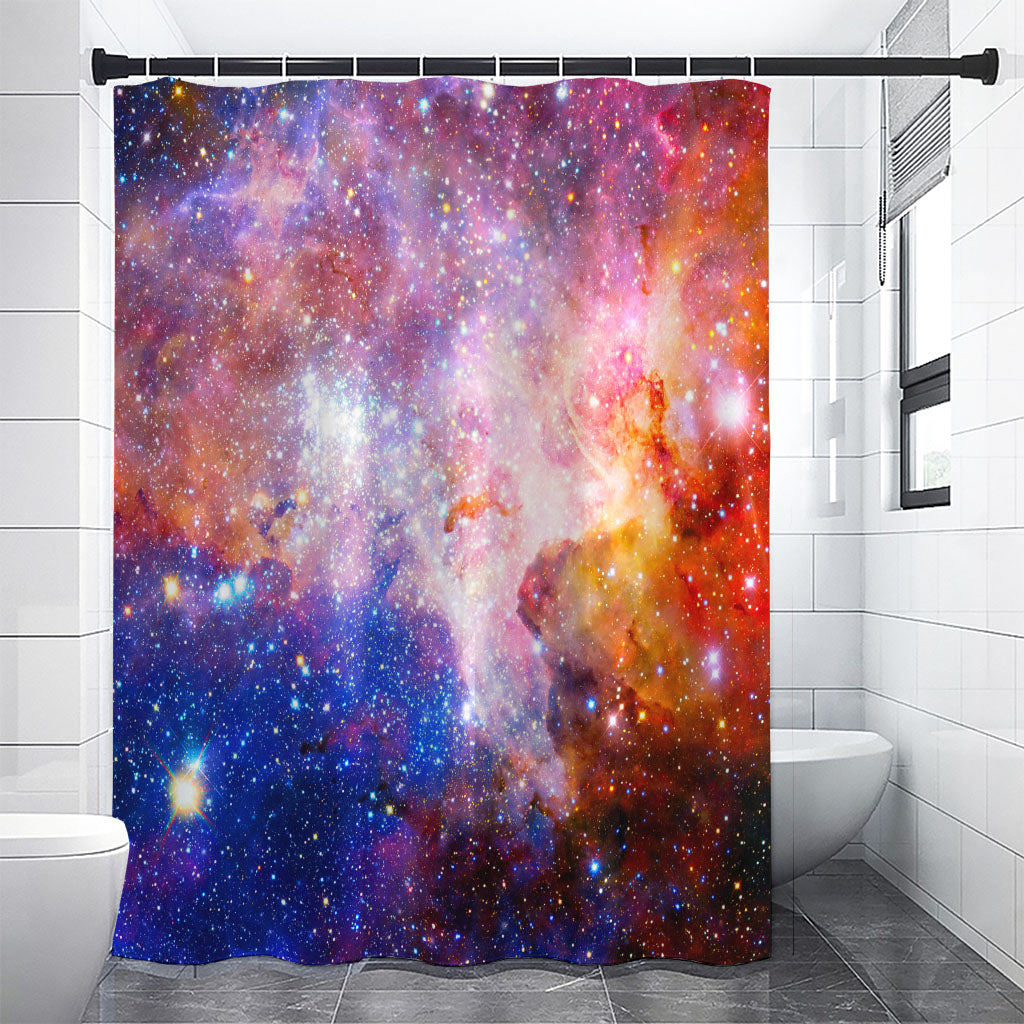 Light Stardust Galaxy Deep Space Print Premium Shower Curtain