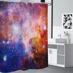 Light Stardust Galaxy Deep Space Print Premium Shower Curtain