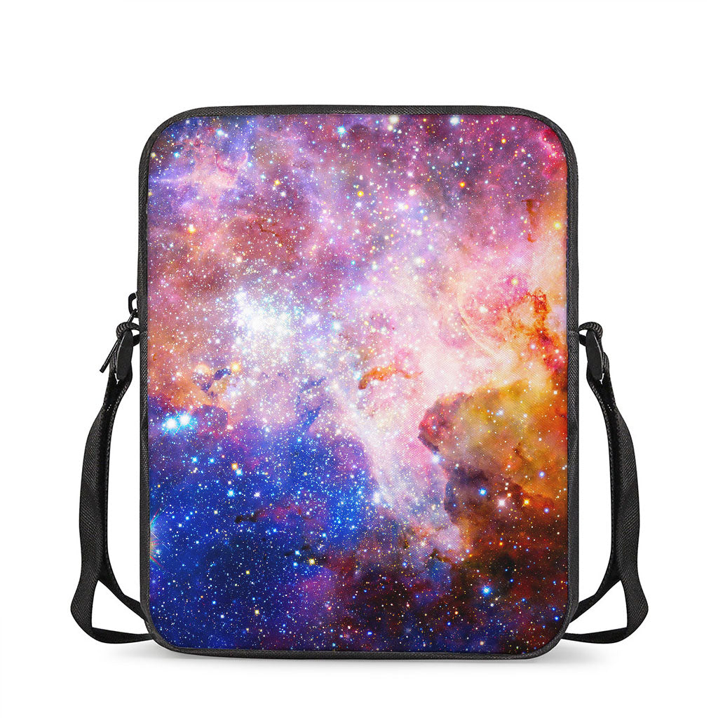 Light Stardust Galaxy Deep Space Print Rectangular Crossbody Bag