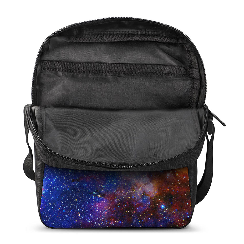 Light Stardust Galaxy Deep Space Print Rectangular Crossbody Bag