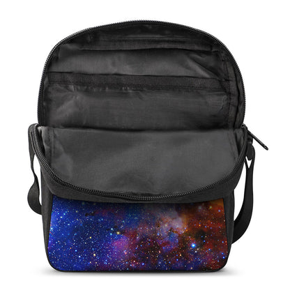 Light Stardust Galaxy Deep Space Print Rectangular Crossbody Bag
