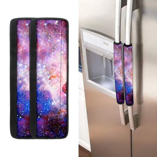 Light Stardust Galaxy Deep Space Print Refrigerator Handle Covers