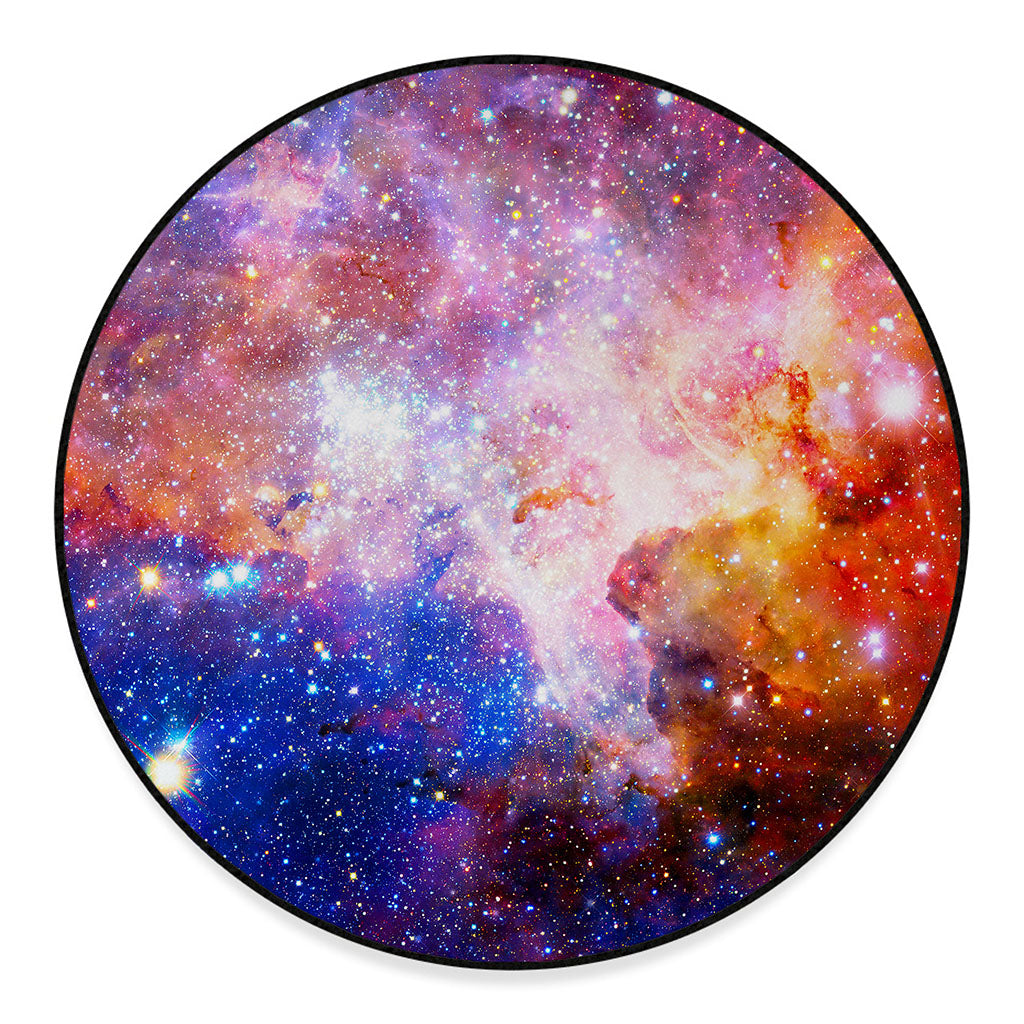 Light Stardust Galaxy Deep Space Print Round Floor Mat