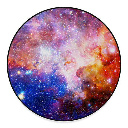 Light Stardust Galaxy Deep Space Print Round Floor Mat
