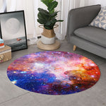 Light Stardust Galaxy Deep Space Print Round Rug