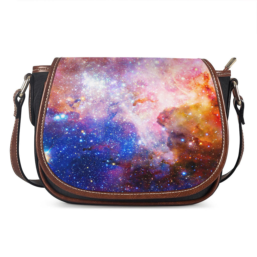 Light Stardust Galaxy Deep Space Print Saddle Bag