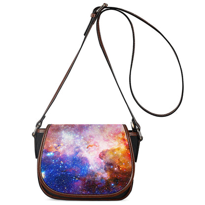 Light Stardust Galaxy Deep Space Print Saddle Bag