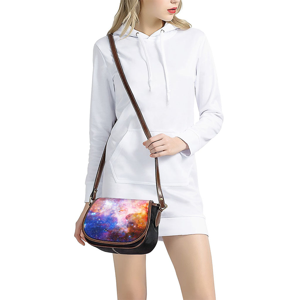 Light Stardust Galaxy Deep Space Print Saddle Bag