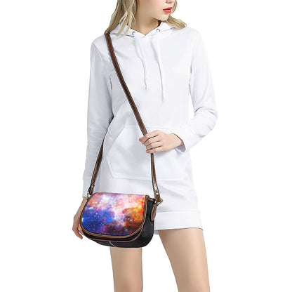Light Stardust Galaxy Deep Space Print Saddle Bag