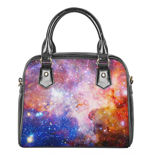 Light Stardust Galaxy Deep Space Print Shoulder Handbag