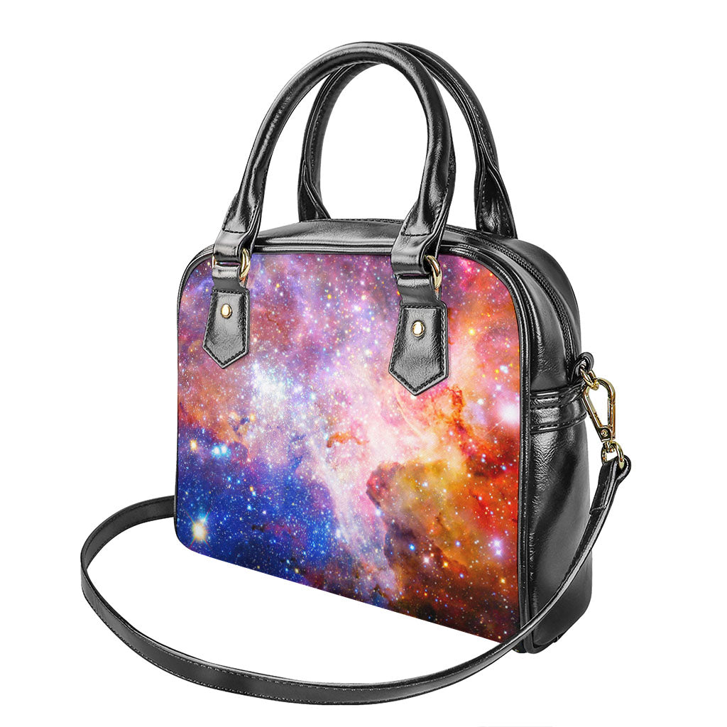 Light Stardust Galaxy Deep Space Print Shoulder Handbag