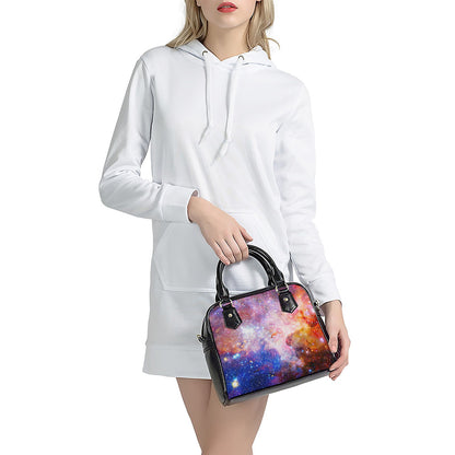 Light Stardust Galaxy Deep Space Print Shoulder Handbag