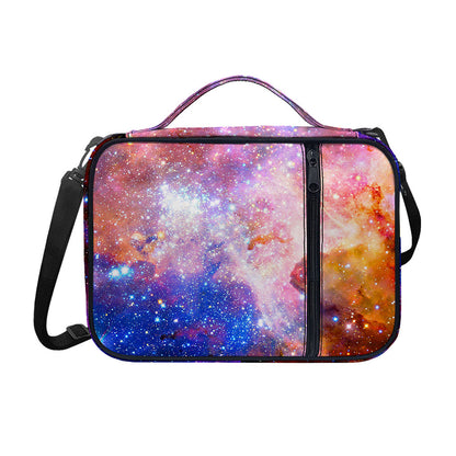 Light Stardust Galaxy Deep Space Print Shoulder Strap Bible Bag