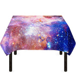 Light Stardust Galaxy Deep Space Print Tablecloth