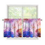 Light Stardust Galaxy Deep Space Print Tier Curtains