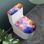 Light Stardust Galaxy Deep Space Print Toilet Lid And Tank Cover Set
