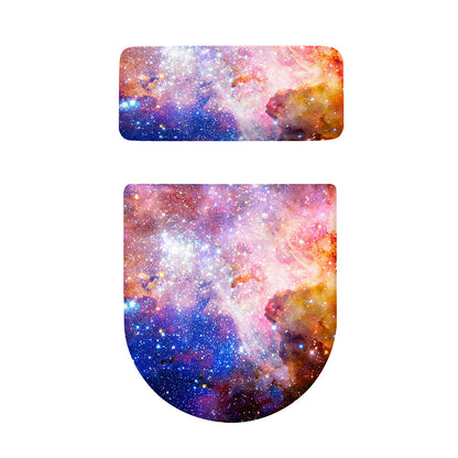 Light Stardust Galaxy Deep Space Print Toilet Lid And Tank Cover Set