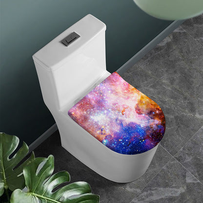 Light Stardust Galaxy Deep Space Print Toilet Lid Cover