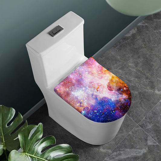 Light Stardust Galaxy Deep Space Print Toilet Lid Cover